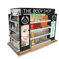 Retail Display Shelf With Multi Tier Design For Cosmetics And Skincare Products