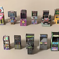 Vintage Arcade Game Machines With Various Colors Different Designs And Classic Game Themes