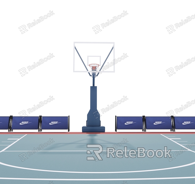 Modern Basketball Court Basketball Rack model