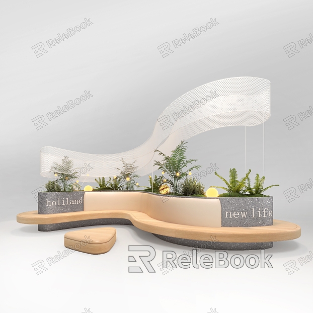 Modern Landscape Seat Outdoor Landscape Seat Shopping Mall Rest Card Seat model