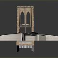 Modern Bridge Structure With Twin Towers Main Span And Approach Ramps