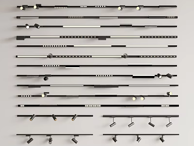 Modern Downlights and Spotlights with Diverse Styles for Home and Office Ceiling Lighting 3d model