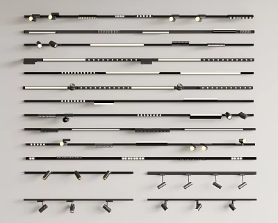 Modern Downlights and Spotlights with Diverse Styles for Home and Office Ceiling Lighting 3d model