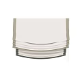 White Curtains With Dark Green Trim Pleated Design For Elegant Home Decor
