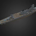Warship Dreadnought Class Destroyer Battleship Cruise Ship Frigate Ship Carrier Low Face Number Low Model Simple Model Game Movie Class Super Writing 3d model