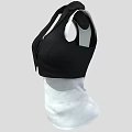 Stylish Black Sleeveless Cropped Vest Layered Over White Tank Top Fashion