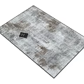 Square Carpet With Gray Brown Textured Pattern For Modern Home Living Room
