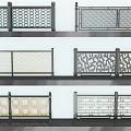 Various Decorative Fences With Intricate Cutout Patterns And Metal Frames For Outdoor Spaces