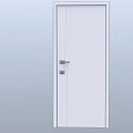 White Modern Swing Door With Smooth Surface And Simple Design For Home Interior
