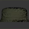 Beige Flat Top Hat With Brim And Two Small Holes For Casual Fashion