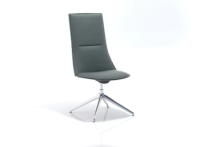 Modern Gray Office Chair With Ergonomic Backrest And Metal Five Star Base 3d model
