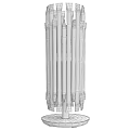 Modern Gold Brass Metal Floor Lamp With Striped Design For Home Living Room Decor