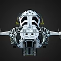 Advanced Futuristic White Spacecraft Vehicle With Sleek Cockpit And Aerodynamic Structures