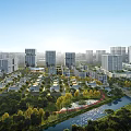 Modern Industrial Factory Park With Multiple Buildings Wide Roads And Green Landscaping