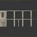 Ancient Stone Architectural Structure With Multi Level Design Columns And Windows 3d model