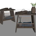 Industrial LOFT Side Table Side Table Corner Table Side Table Coffee Table Low Table Decorative Table Art Table Towel Plant Vase Ornaments 3d model