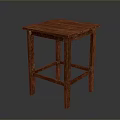 Wooden Square Top Side Table With Simple Design And Sturdy Legs For Home
