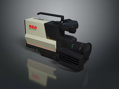 Classic RCA VHS Computer Video Camera With Retro Design And Black Handle 3d model