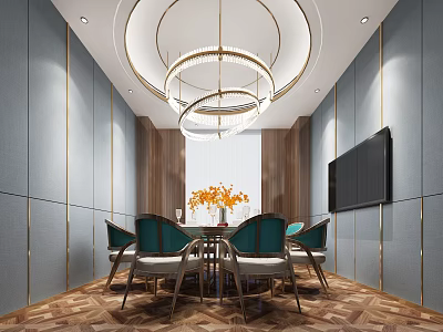 Modern Room Restaurant Room Dining Table and Chair Hotel Restaurant Room 3d model