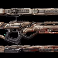 Modern science fiction submachine gun 3d model