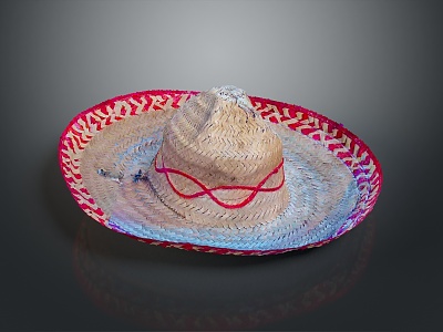 Hat Sunshade Hat Straw Hat Wear Life Supplies 3d model