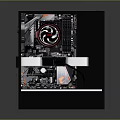 Open Frame Computer Case Featuring Visible Internal PC Components Cooling Fan and Graphics Card