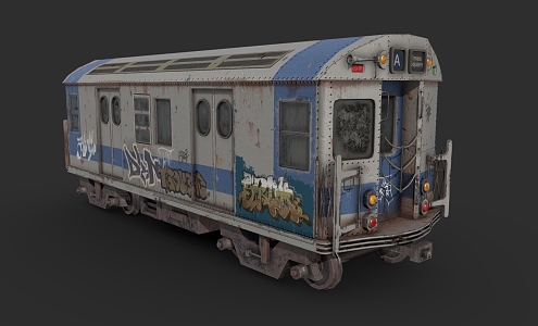 modern train subway train subway train railway locomotive old train 3d model