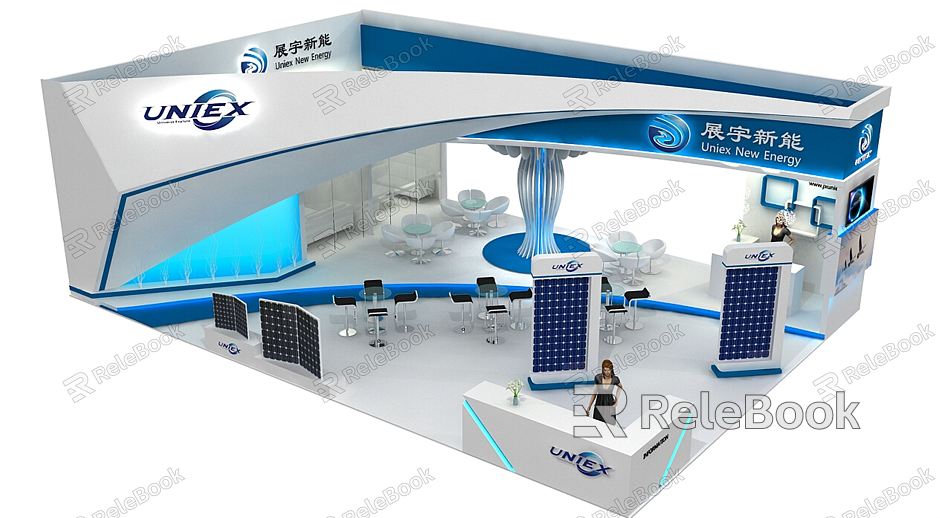 Modern Exhibition Booth Exhibition Exposition model