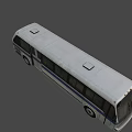 Silver Bus Number 191 Featuring Blue Stripe Front Windows And License Plate