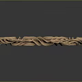 Golden Twisted Collar Fashion Accessory With Spiral Pattern And Metallic Design