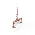Character Inspired Mythical Creature With Spiked Tail And Slender Legs
