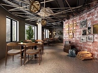 INDUSTRIAL LOFT RESTAURANT 3d model