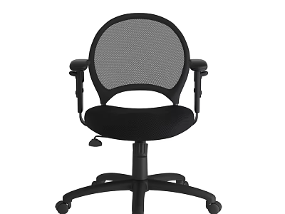 Ergonomic Black Mesh Back And Seat Office Chair With Adjustable Armrests And Wheels 3d model