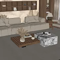 Middle Ancient Style Coffee Table 3d model