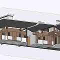 Ancient Chinese Architecture Traditional Design With Black Tiled Roof And Courtyard Structure
