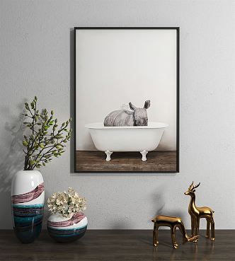 Modern Animal Painting Animal Decorative Painting 3d model