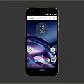 Moto Modern Smartphone With Screen Display Time Weather And App Icons
