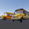 Modern School Bus School Bus 3d model