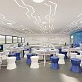 Modern Classroom Robots 3d model