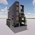 Modern Detached Villa Exterior Design With Large Glass Windows Wooden Accents Balconies And Greenery