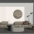 Modern sofa coffee table combination 3d model