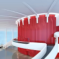 Modern Front Hall Technology Theater Front Hall 3d model