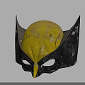Yellow Black Textured Mask For Household Decoration With Durable Material Design