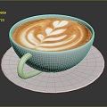 coffee cappuccino japanese coffee american coffee 3d model