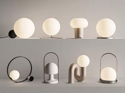 Stylish Modern Table Lamps With Various Designs For Home Decoration Ideas 3d model