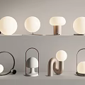 modern table lamp spherical table lamp 3d model