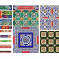 Traditional Patterned Hanging Decorations With Colorful Geometric And Floral Designs