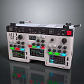 Advanced Dual Section Electronic Control Panel With Knobs Buttons And Colored Displays