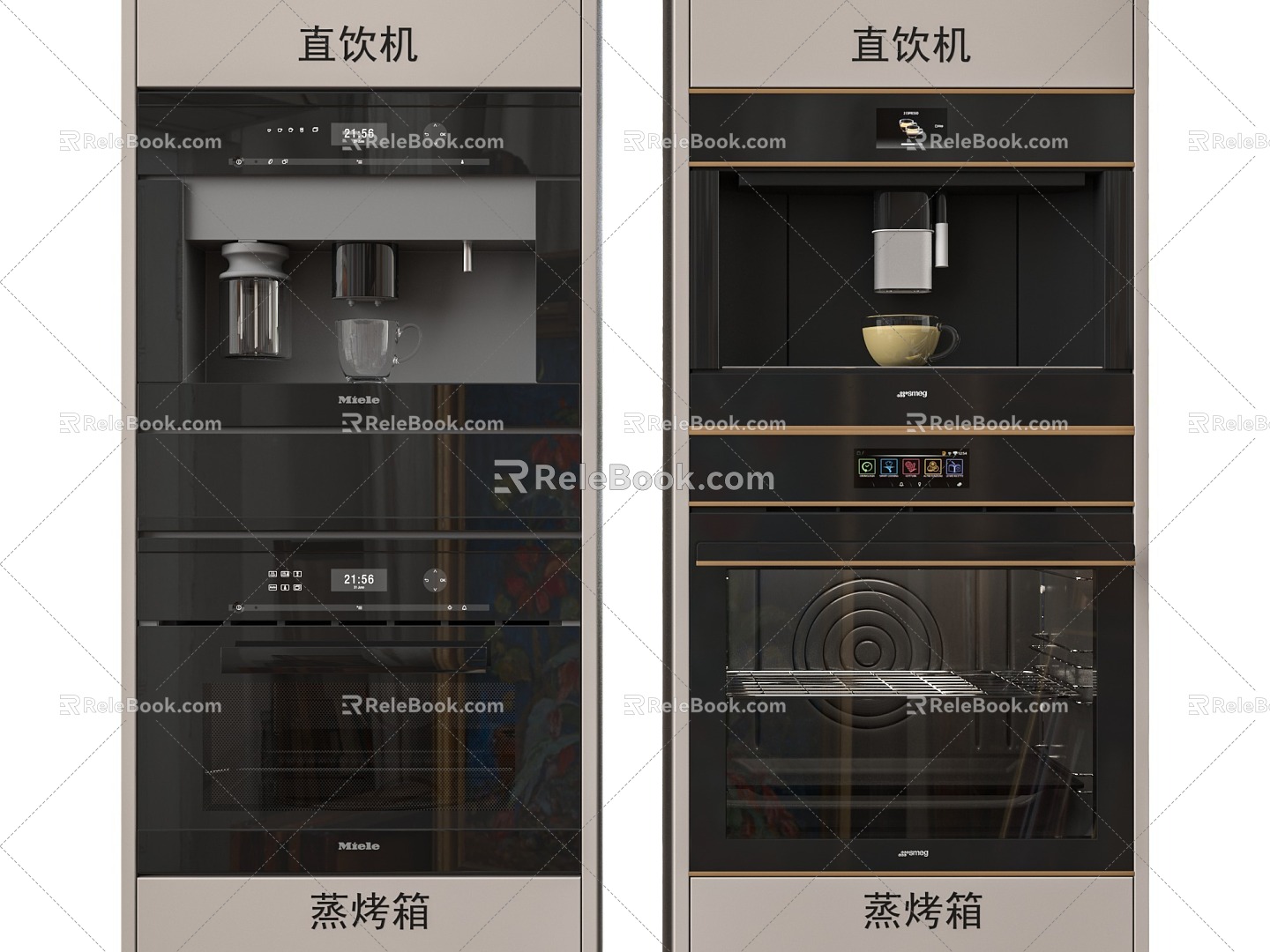 Built-in direct drinking machine Coffee machine Steaming oven 3d model