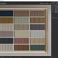 Various Colored Wall Panels Sample Display With Grid Arrangement For Interior